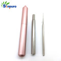 Eco-Friendly Collapsible Metal Straw Drinking Straw Telescopic Straw